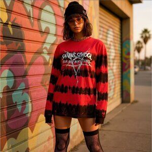 Satan’s School For Bad Boys & Girls Long Sleeve Tee by Current Mood – Graffiti S